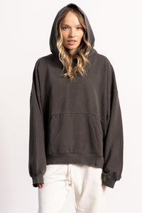 DROP SHOULDER PIMA COTTON HOODIE