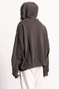 DROP SHOULDER PIMA COTTON HOODIE